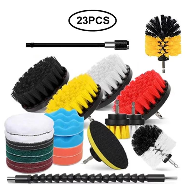 Multi-functional Electric Drill Brush Set Accessories Nylon Scrubber Brush Cleaning Tool For Floor Furniture Kitchen Bathroom