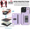 Card Slots Zipper Leather Wallet Case Flip Phone Case for IPhone 16 15 14  11  Pro Max Plus Promax 16e Ring Lanyard Purse