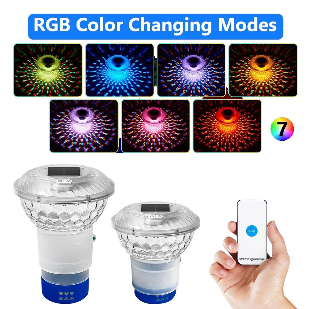 

Сонячний хлоратор для басейну з кольоровими вогнями, регульований дозатор хлору для басейну, плаваючий дозатор хлору для басейну spain