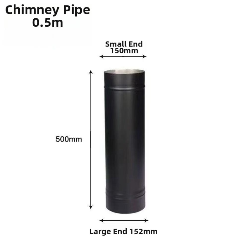 Wood Stove Vent Black Chimney Connector Easy Installation Smoke-free Operation Die-formed Fittings For Wood Stoves