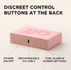 LEXON Mini Reversible LCD Alarm Clock Flip Mini Black USB-TypeC Charging3 Brightness LevelsTouch Sensor Snooze Light