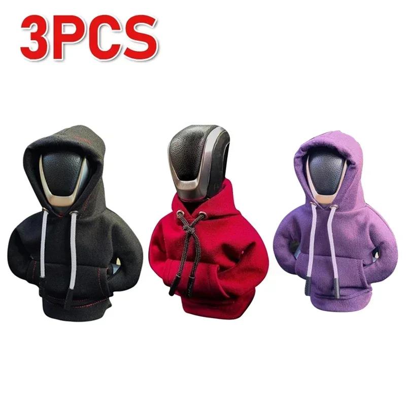 NEW 1/3/5pc Gear Shift Mini Hoodie Cover Shift Cover Gear Handle Decoration Fits Manual Automatic Car Shift Lever Interior Decor