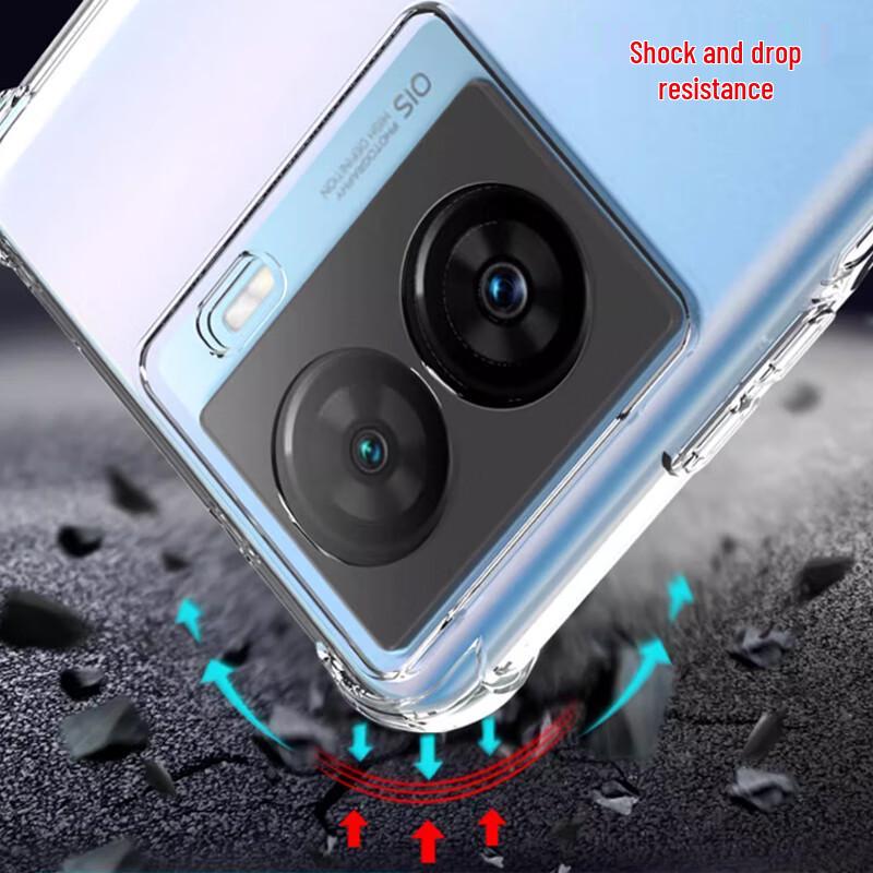 Mai Ku Qi Transparente TPU-Handyhülle mit Vier-Ecken-Sturzschutz