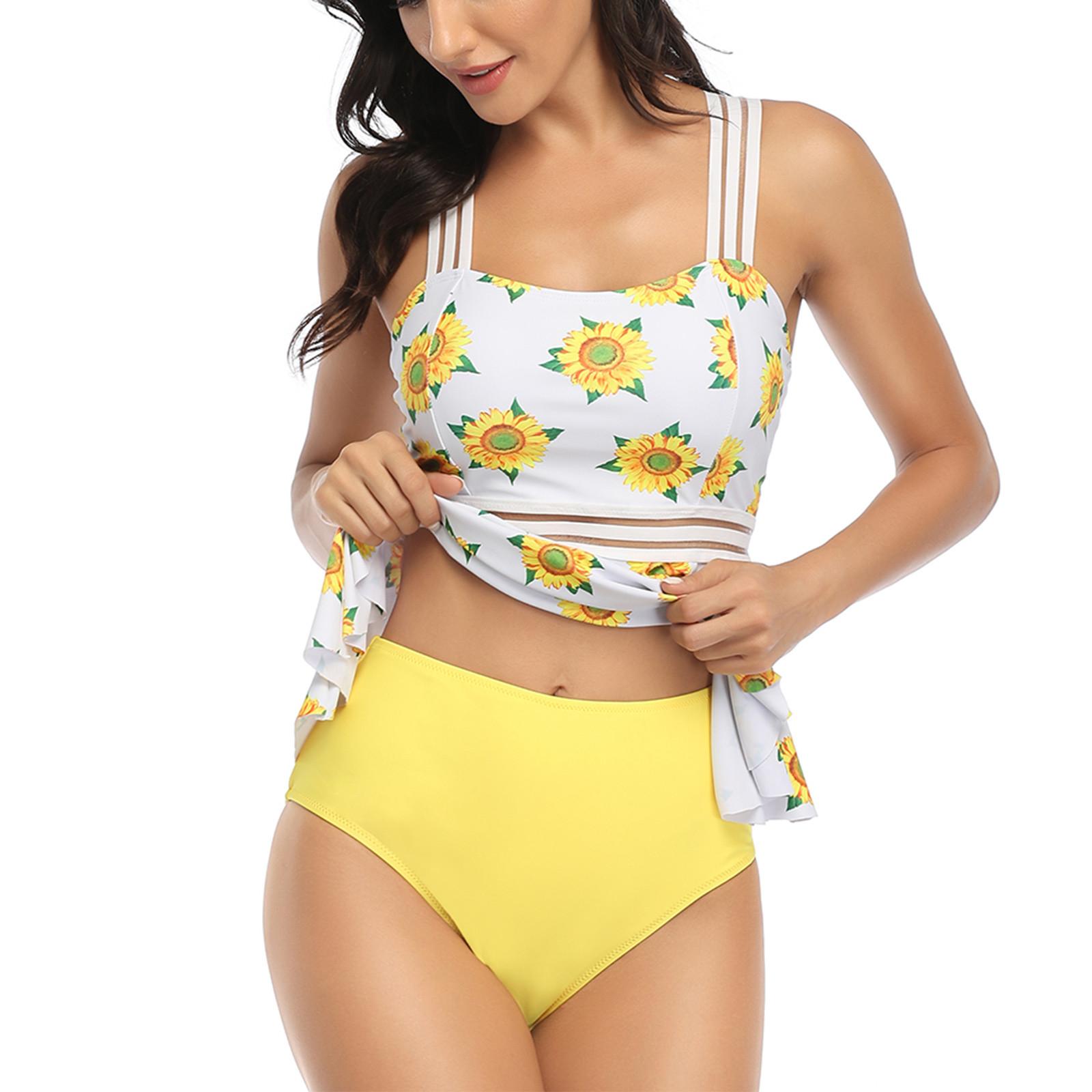 

Женская юбка с разрезом, консервативный живот с подушечками на груди, без стального бюстгальтера, купальник XXL белый