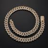 14mm Iced Out Cuban Link Chain Diamond Chain Necklace Bling 5A+ Cubic Zirconia Thick Cuban Link Choker Chain Luxury Hip Hop Jewelry for Men and Women