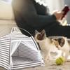 Warm Pet Sleeping Tent Removable Cotton Linen Pet Indoor Tent for Cats Dogs Small and Medium Sized