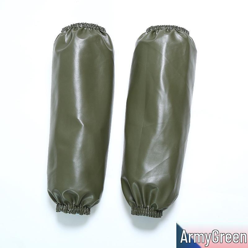 Black PU Leather Extra Large Waterproof Work Oversleeves for Adults