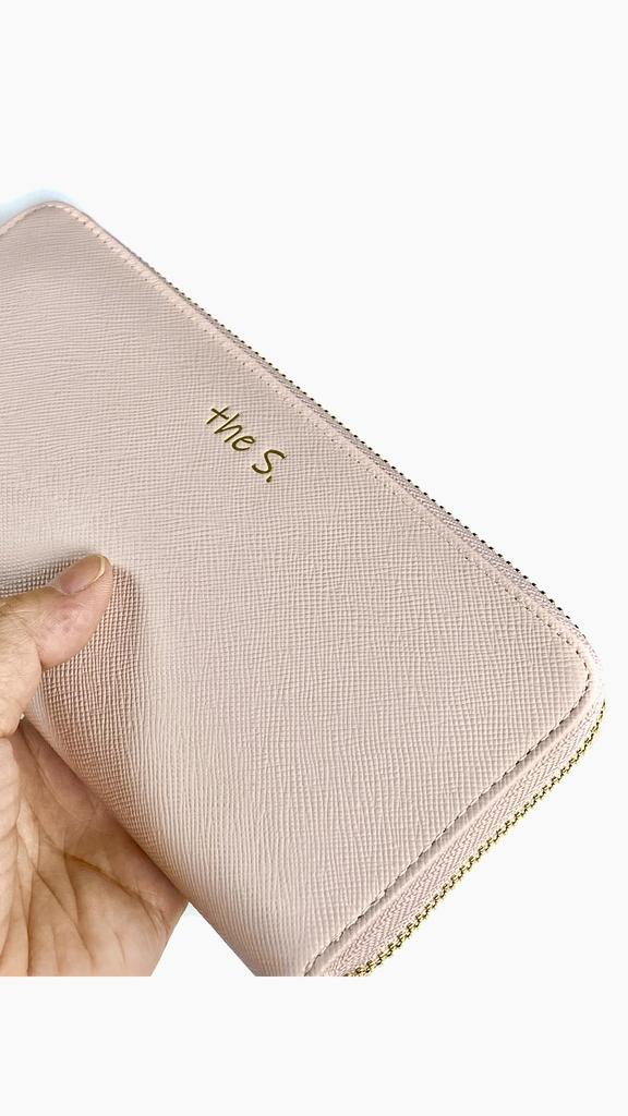 [the S.] Women's Zip-Around Long Wallet, Genuine Leather, Lightweight, Holds 14 Cards, Includes Coin Pocket, Simple and Elegant Design, Perfect Gift