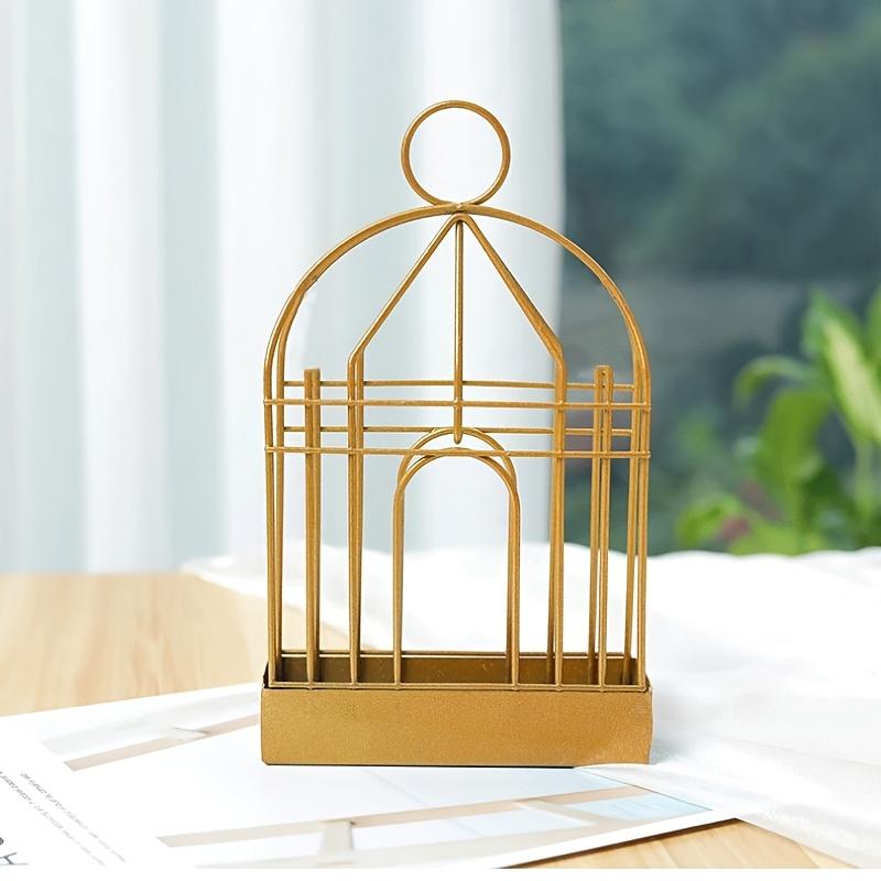 

Metal mosquito coil stand, incense burner stand retro incense burner, portable hanging bird cage design incense burner stand золотистый