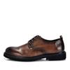 British Retro Men's Handmade Leather Shoes with Distressed Big Toe Cap and Thick Sole