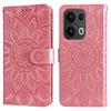 For Oppo Reno13 Pro 5G Case Sunflower Imprint Leather Wallet Phone Cover