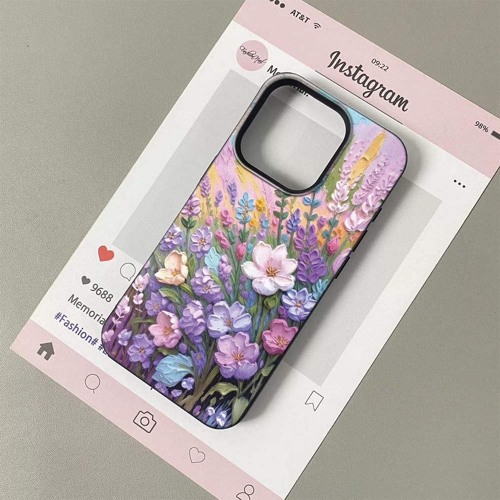 Colorful Spring Flowers Silicone Phone Case For iPhone 17 Pro 17Air 13 16 15 14 12 11 Pro Max 14 15 Plus Soft Bumper Cover Funda