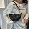 Light Luxury Portable Crescent Bag Women's Bag Autumn New Splicing Shoulder Bag Commuter Armpit Bag