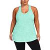 Plus Size Women's Fashion Casual Tank Top Irregular Cross Back Sleeveless Athletic Yoga Shirt Lightweight Stretchy Fabric Activewear