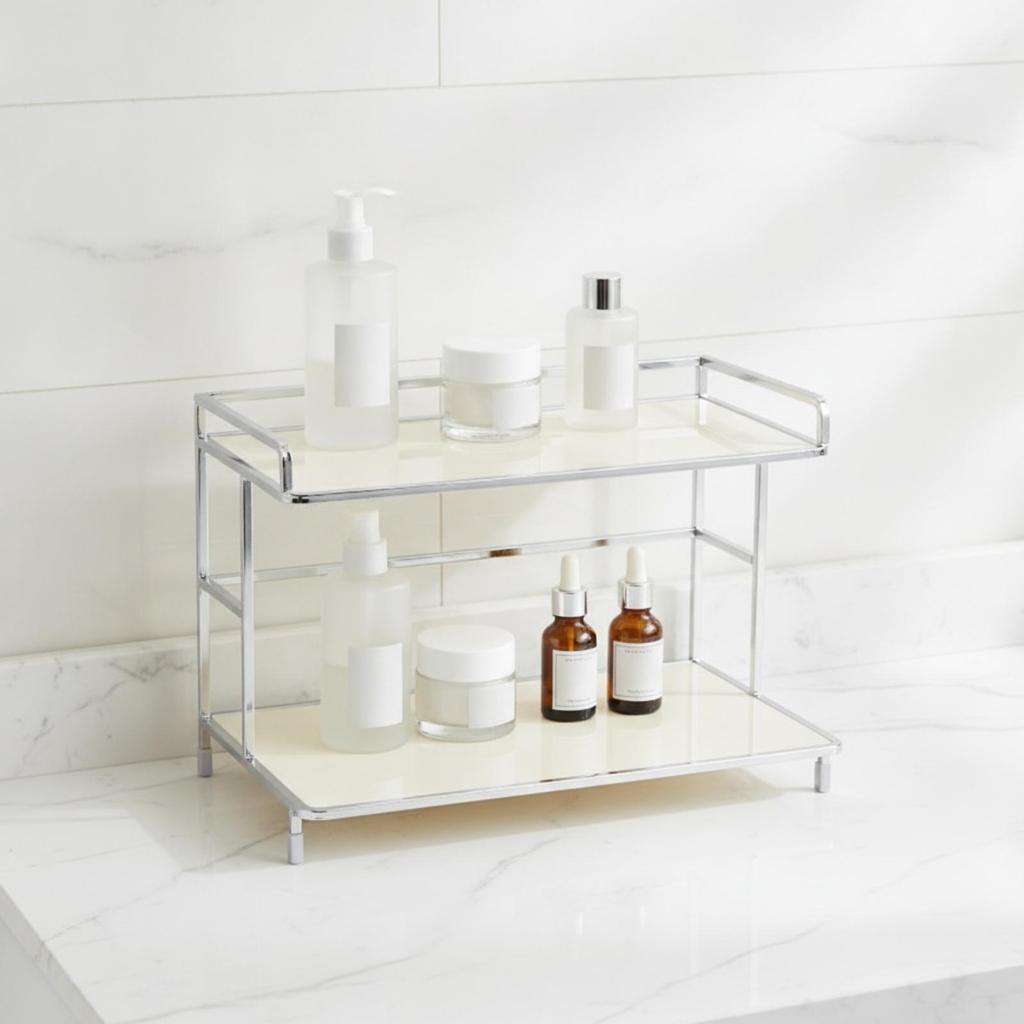 Desktop Storage Rack Multipurpose 2-Tier Countertop Organizer Non-Slip