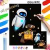 Robot Love Space Oil Paint Digital Painting Art Kit FillIn Painting Home Decor