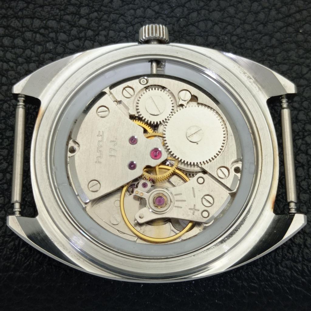 VINTAGE HMT KOHINOOR HAND-WINDING INDIAN MENS SKY BLUE DIAL WATCH a441043-4 HT-a441043