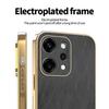 KADEM For Oppo Reno14 Pro 5G (Global) Case Electroplating Silk Texture PU+TPU Phone Back Cover