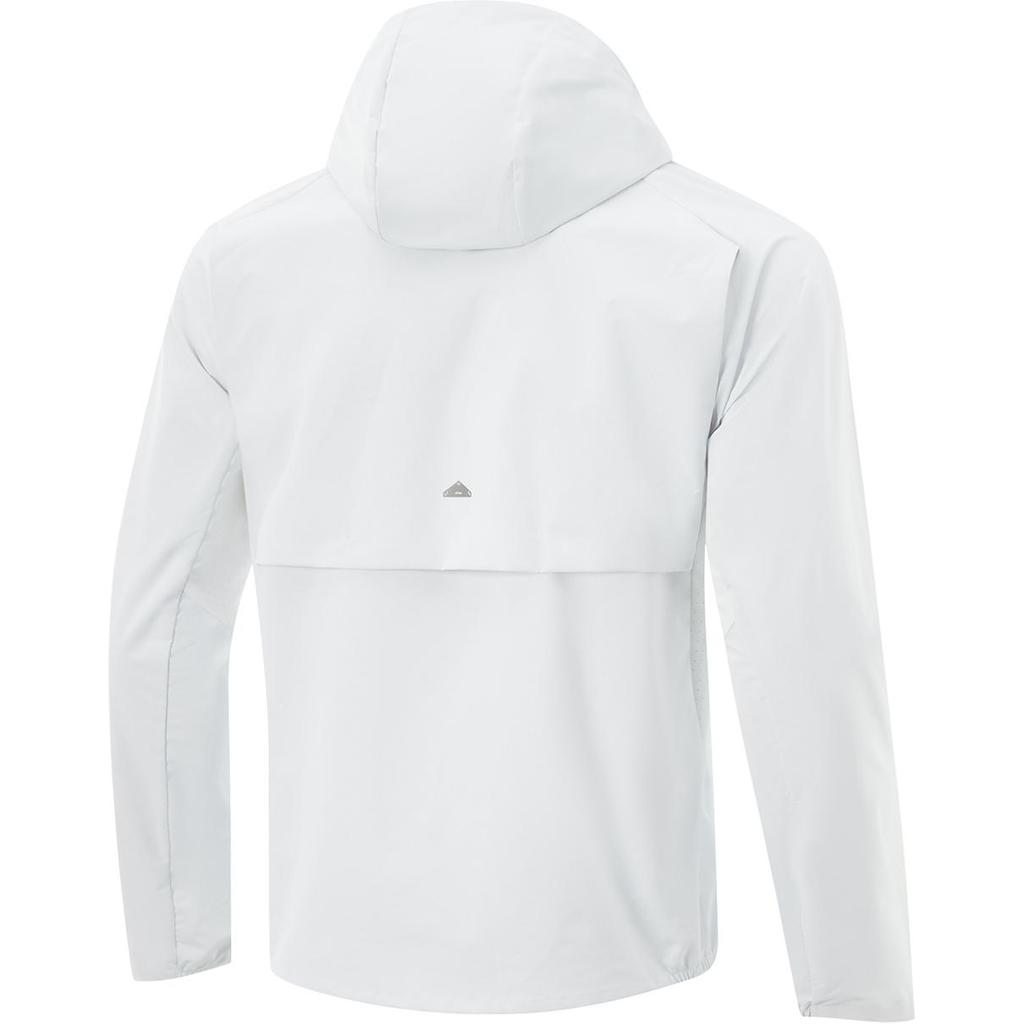 Li Ning Running Series Comfortable Casual Simple Loose Hooded Windbreaker Men Outerwear Standard-White AFDV043-4