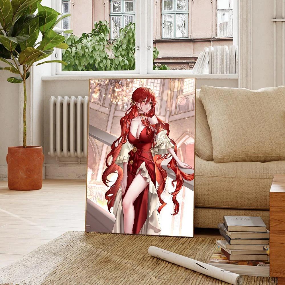 Honkai Star Rail Himeko Anime Girl Game Poster Home Living Room Bedroom Bar Restaurant Cafe Art Painting Decor