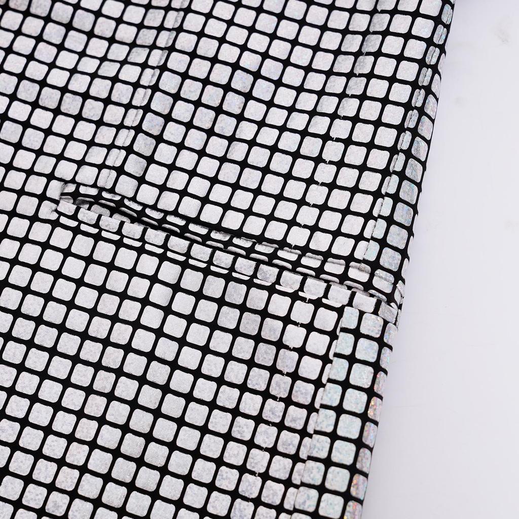 Men's European Plaid Nightclub Single-Breasted Suit Set