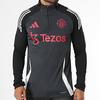 Adidas Manchester United Slim Fit Versatile Long Sleeve Football Shirt Men Tops Black Gray IS8082