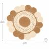 Beige Cotton Braided Placemat -Handcrafted Durable Table Mat for Dining