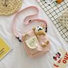 Stylish Nylon Crossbody Bag For Girls In Fresh Sweet Colors Cute Bear Motif