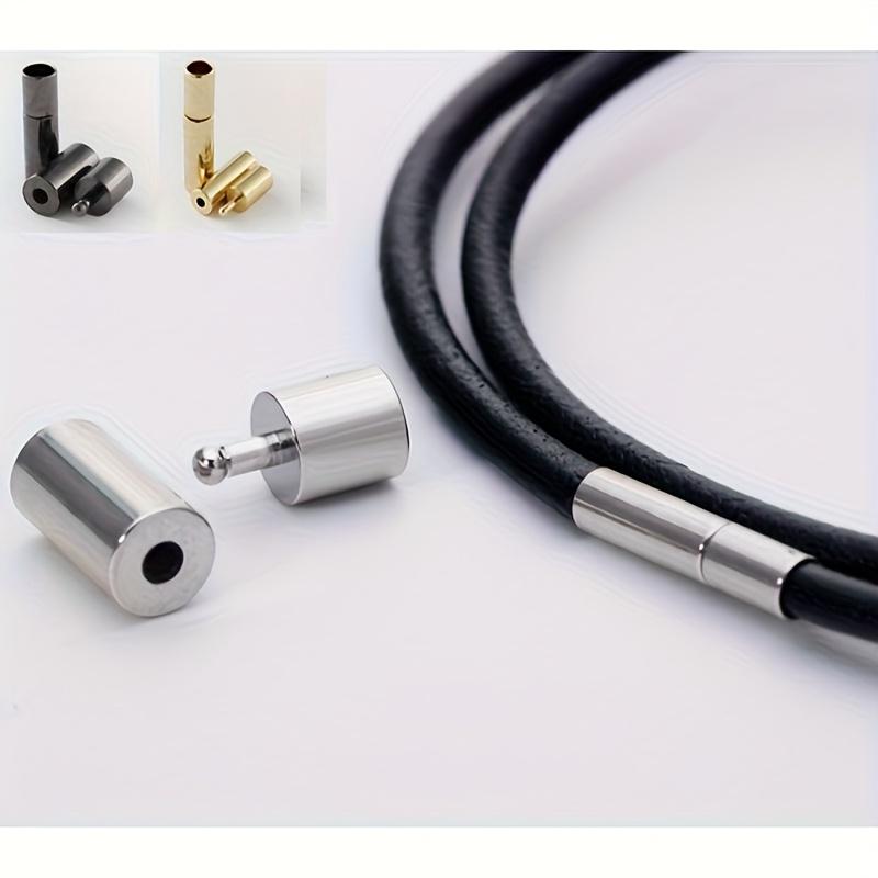 Metallic Cord Buckle Heads, 4mm In Size - Sturdy Fasteners Ideal for Creating Bracelets, Jewelry, Stylish Metallic Look And Robust Build