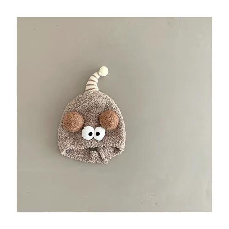 Gorro de Bebê para Meninos e Meninas para Outono e Inverno Gorro de Pelúcia Espesso Quente com Protetores de Orelha