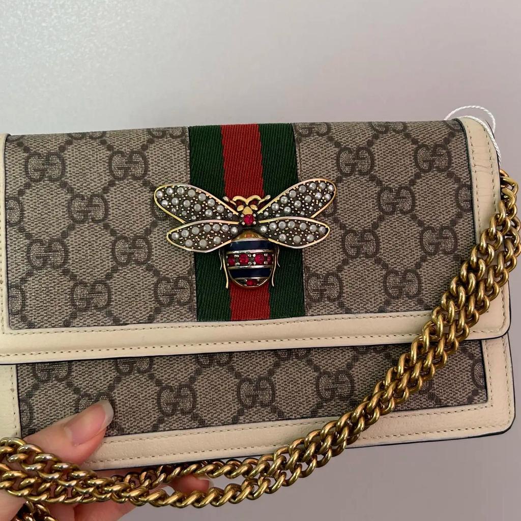 [Pre-Owned] Gucci Queen Margaret Mini GG Bag 'Beige' - Very Good #813D4L
