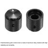 Uxcell Aluminum Potentiometer ID X OD X Universal Volume Tone Control Knob for Guitar and Bass with Arrow Black 2-Piece Knob, 1/4" (6mm) 5/8" (15mm)