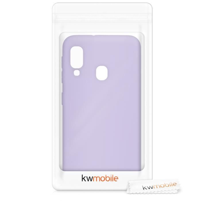 Kwmobile Coque Samsung Galaxy A20e - Coque Pour Samsung Galaxy A20e - Coque De Téléphone En Silicone Lavande 48738.108