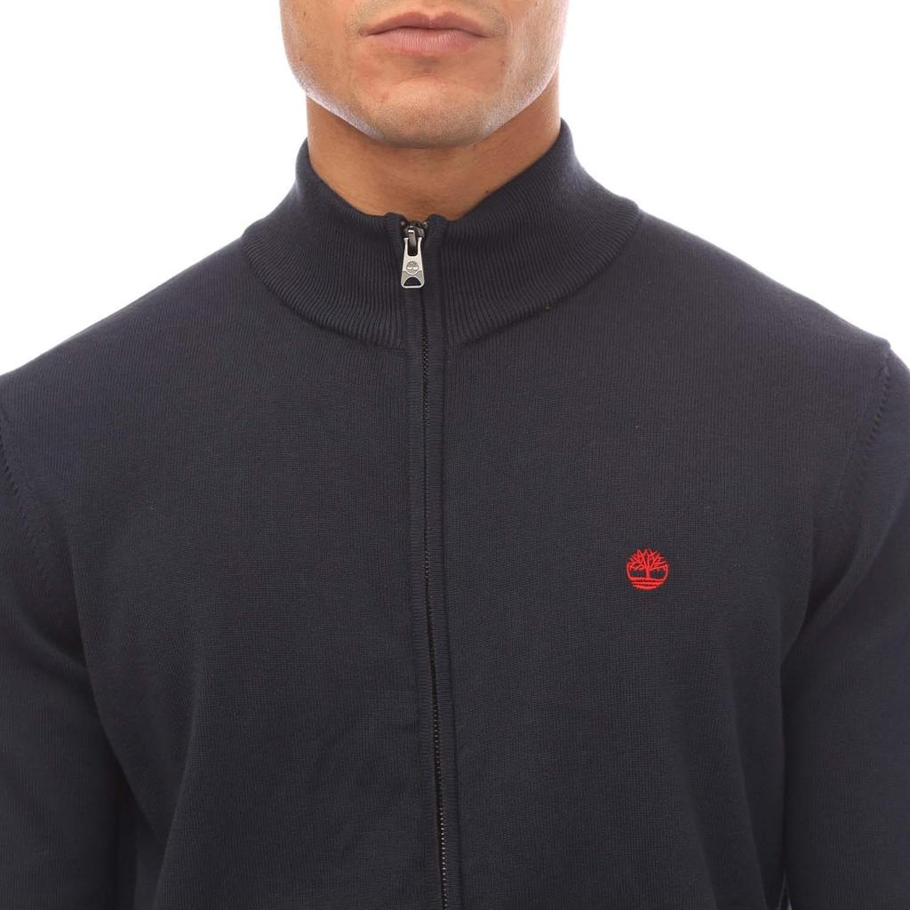 Timberland Pánská bavlněná mikina na zip Williams River Kennebec