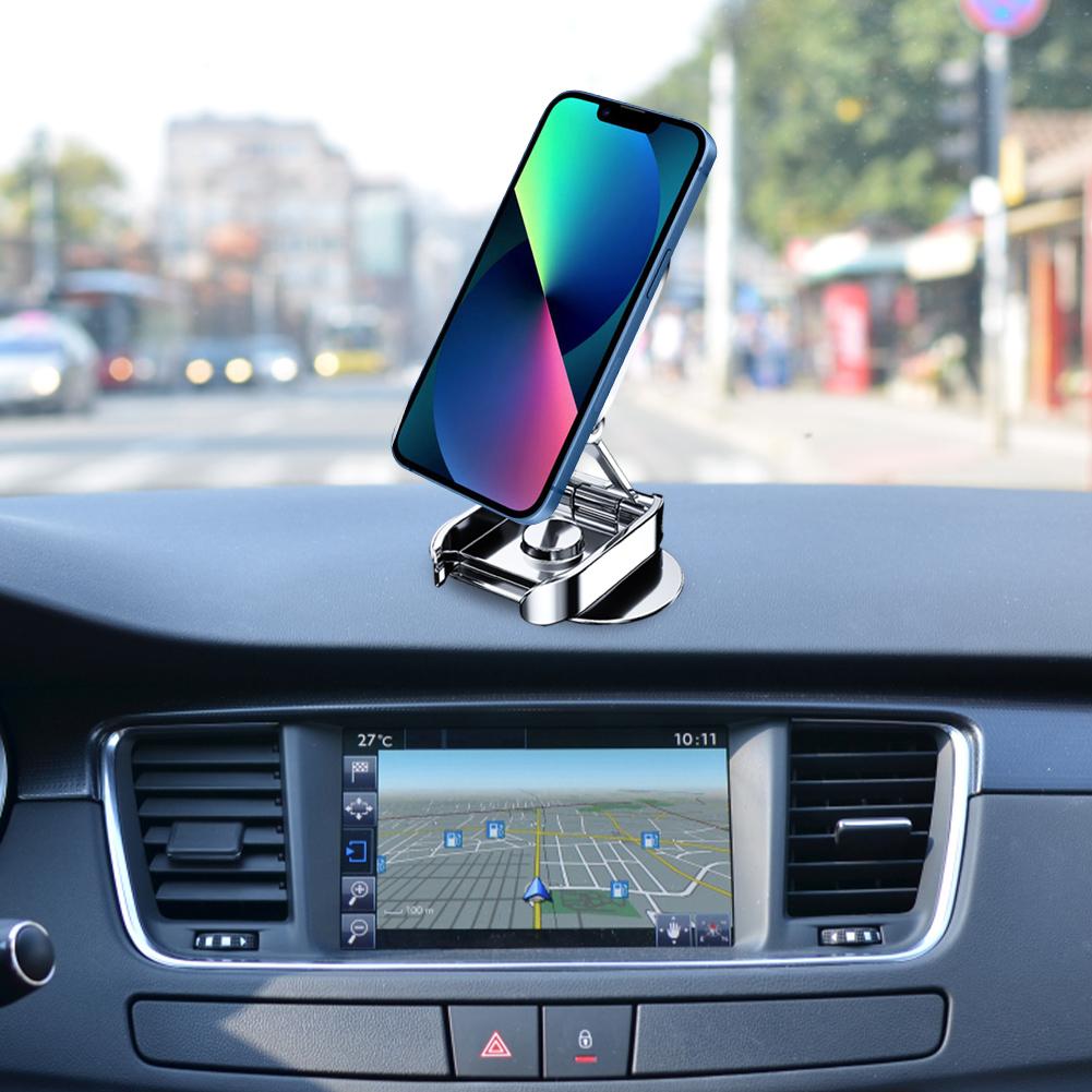 1-3PCS Magnetic Car Phone Holder 720 Rotatable With Magnetic Sheets Foldable Car Navigation Holder Smartphone Mobile Stand