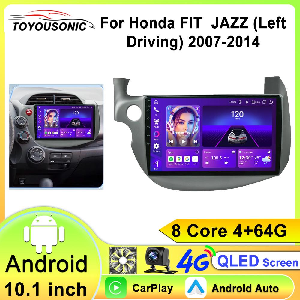 Autoradio für Honda Fit Jazz 2007 - 2014 2din Android 12 Carplay Multimidia Videoplayer Navigation GPS Head Unit