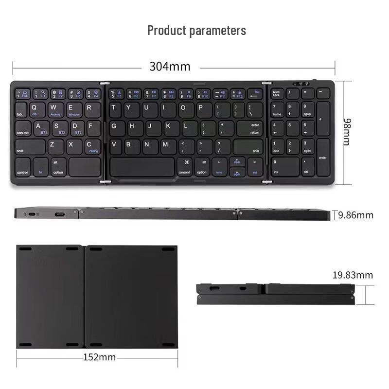 OLOEY Portable Foldable Bluetooth Keyboard