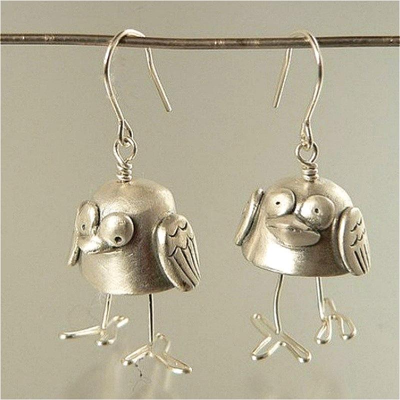 Vintage Silberplattiert Handgeschnitzte Vögel Form Hängende Ohrringe für Damen Kreativer Anhänger Festival Schmuck Zubehör