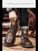 Men's 2023 Retro Trend Martin Boots - British Style, Non-Slip, Waterproof, Practical Short Work Boots