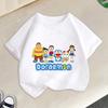 Doraemons Series Boys Girls Short Sleeve Top Summer Hot Cartoon T-shirt Cute Kids Base Clothes O-neck Funny Birthday Gift