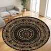 Boho Colorful Dot Round Rug Vintage Beige Base Soft Non Slip Circular Carpet for Bedroom Living Room Bohemian Home Decor