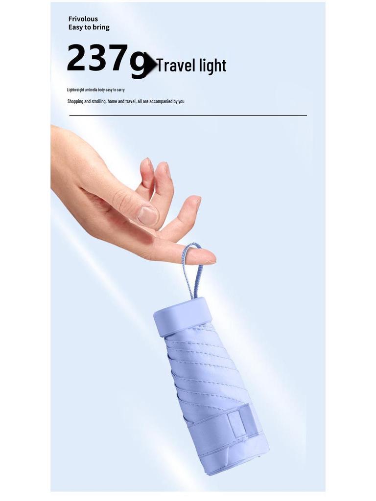 Women's UV Protection Foldable Sunshade Umbrella - Compact, Dual-Use for Sun & Rain