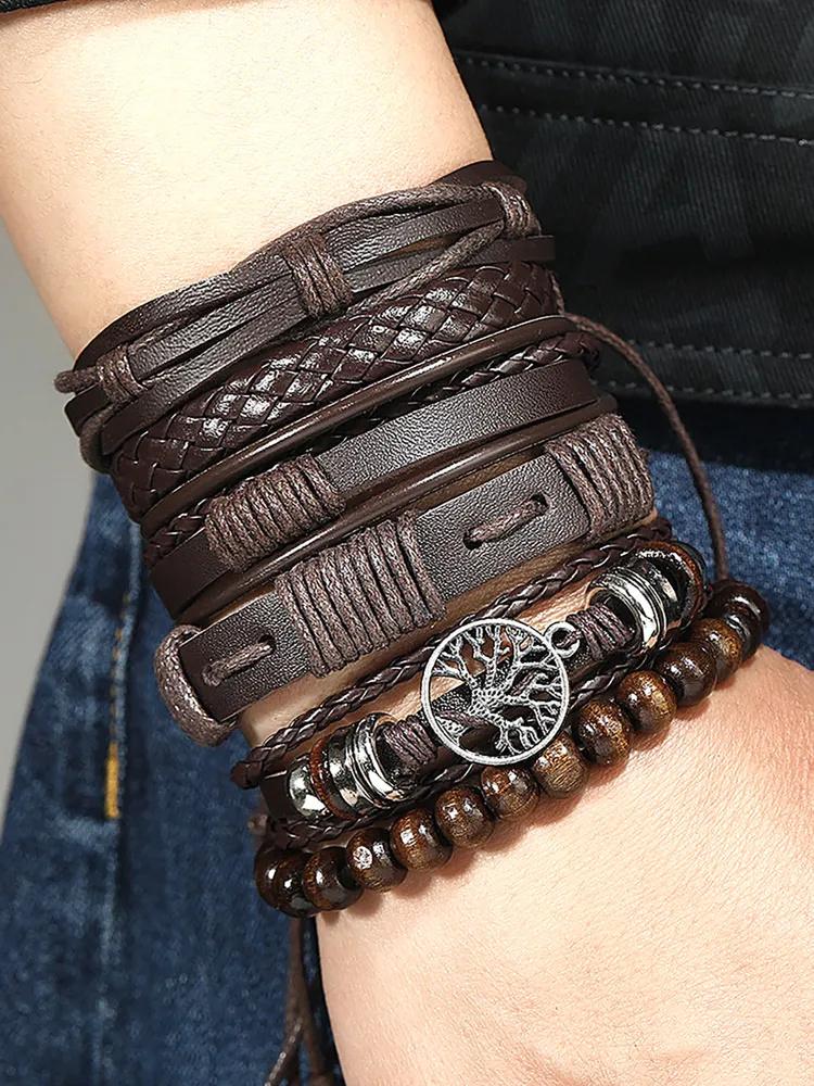 Set di Braccialetti da Uomo da 6 Pezzi