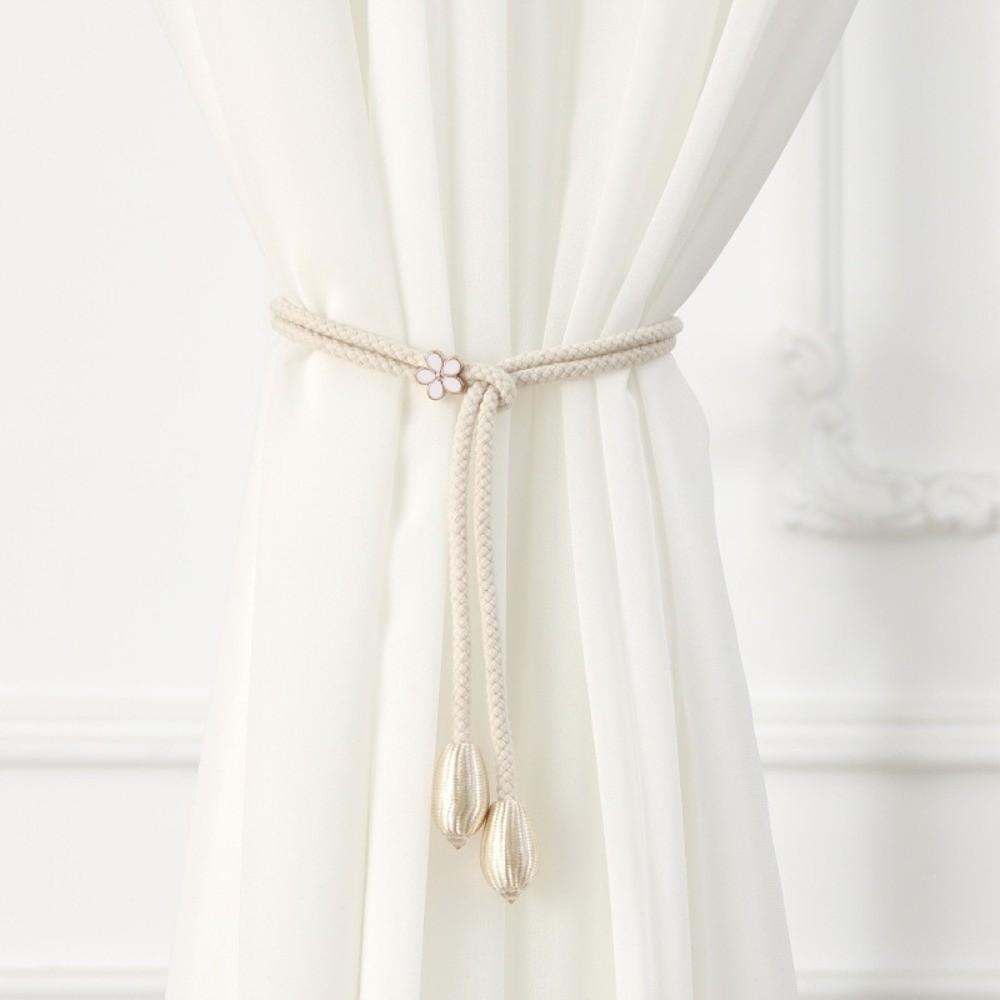 Minimalist Flower Curtain Tiebacks Adjustable Curtain Tie Rope Modern Curtain Buckles  Living Room