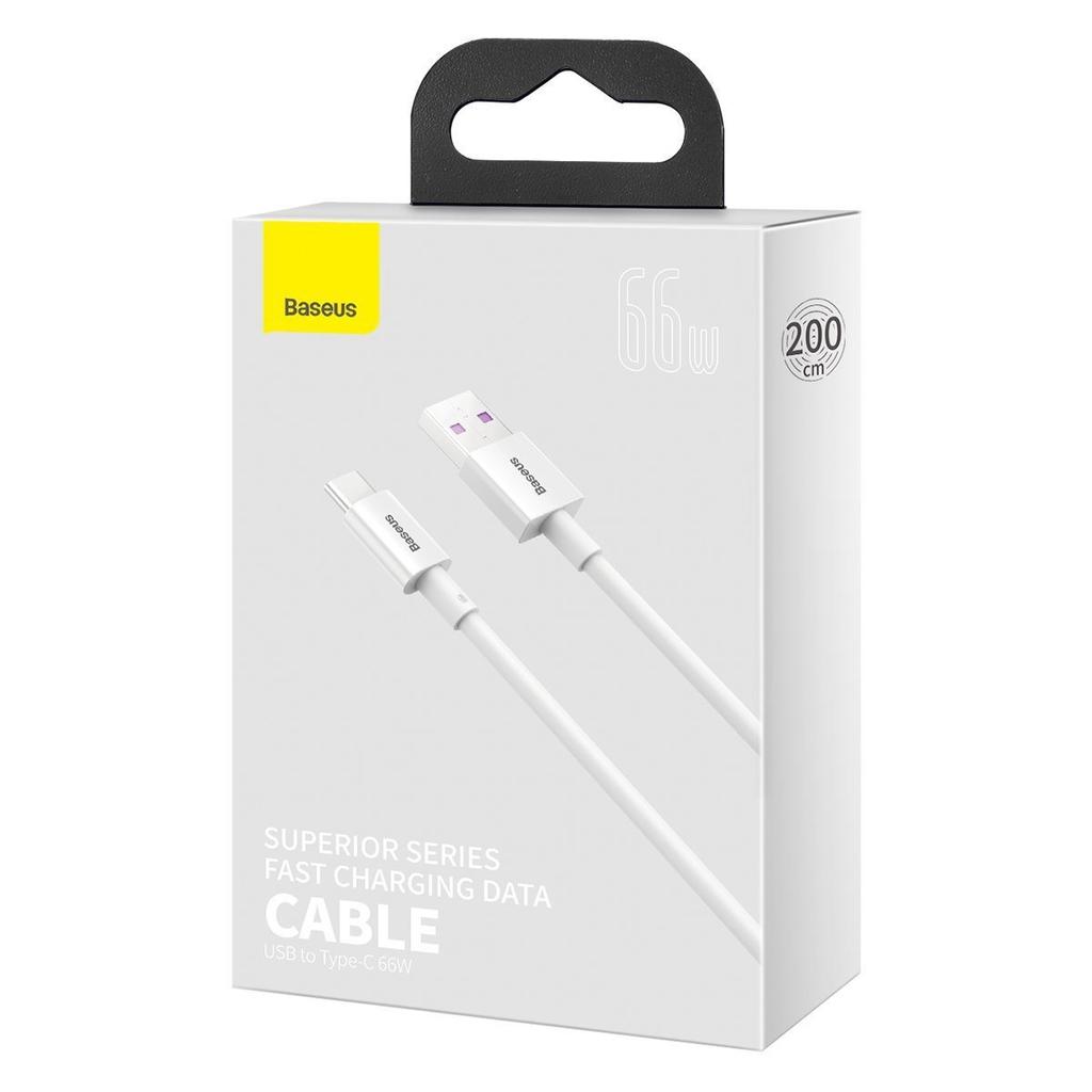 Kabel Usb Do Usb-C Baseus Superior Series, 66W, 2M (Biały)