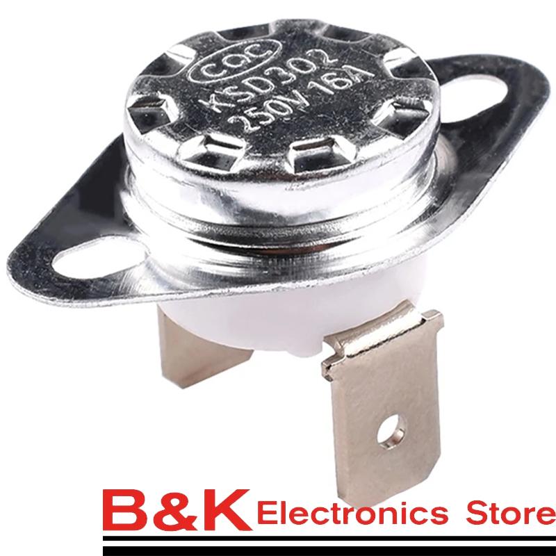 2PCS/KSD302 16A 250V 40-300 degree Ceramic KSD301 Normal Close/OpenTemperature Switch Thermostat 85C 95C 110C 130C 150C 300C Fuel Injectors 6