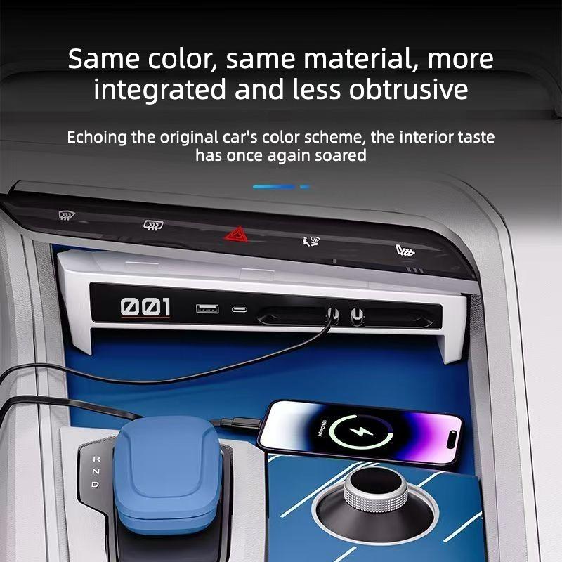 For Zeekr 001 2021-2026 Central Console USB Type-C Fast Charger Shunt Docking Station Car Interior Modify Accessories