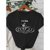 Women Casual T-Shirt Funny "I'm Fine" T-shirt Graphic All-Season Fashion  Perfect for Daily Commute Travel Streetwear