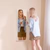 VEVOR Mirror Jewelry Cabinet, 42.52-Inch Tall Lockable Jewelry Cabinet Armoire with Full-Length Mirror
