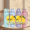 1PC Lemon Limoncello Fruit Art 750ml Color Plastic Sports Water Bottle Leakproof Flip Straw Lid Suitable for Sports Office Home Use